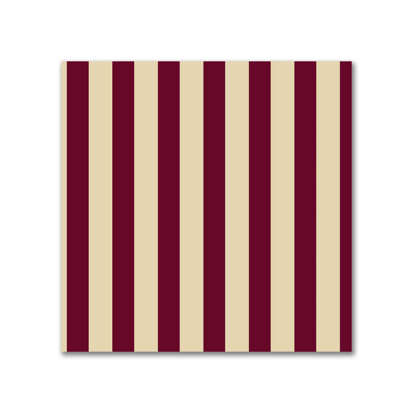 Cotton Canvas Fabric with Thin Burgundy Red Bars on Tan, FACC-1284-241