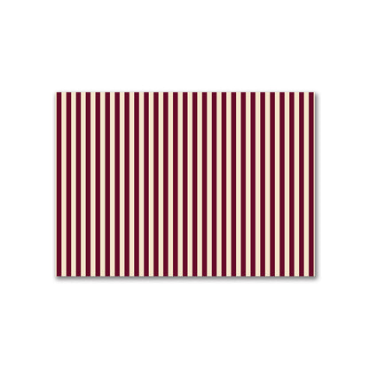 Cotton Canvas Fabric with Burgundy Red Bars on Beige, FACC-1285-051
