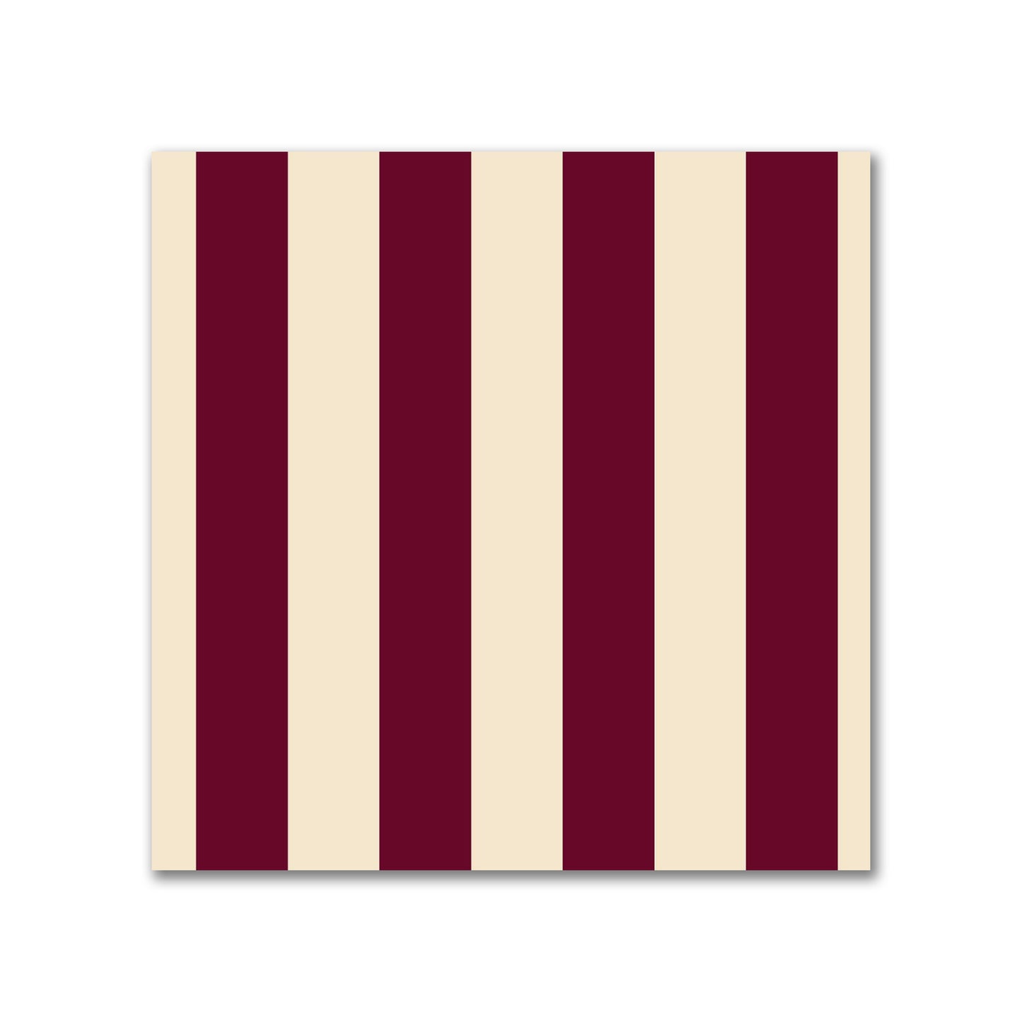 Cotton Canvas Fabric with Burgundy Red Bars on Beige, FACC-1285-051
