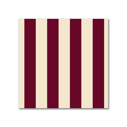 Cotton Canvas Fabric with Burgundy Red Bars on Beige, FACC-1285-051