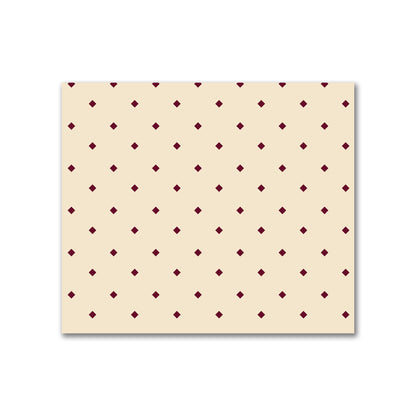 Cotton Canvas Fabric with Burgundy Red Diamonds on Beige, FACC-1285-101