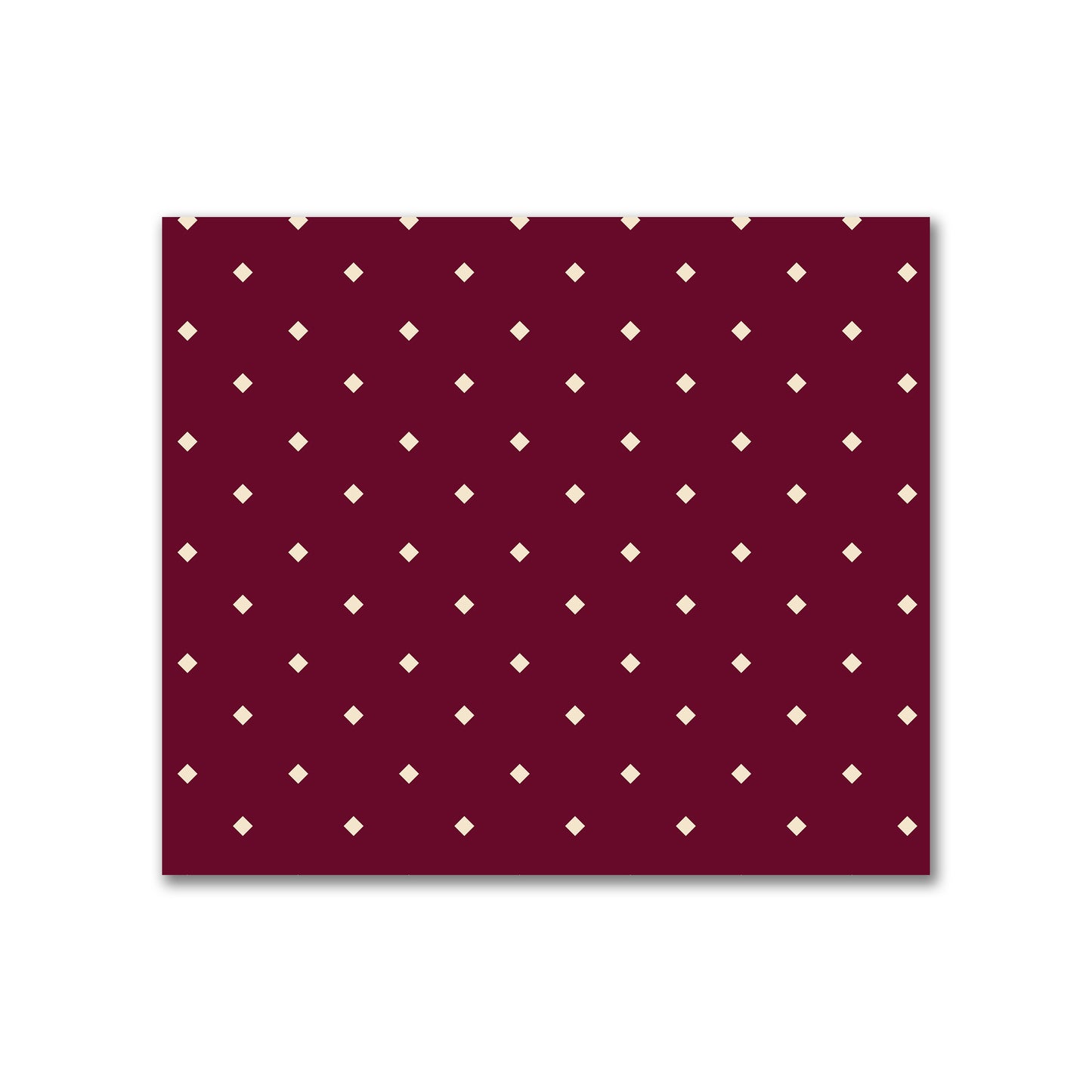 Cotton Canvas Fabric with Beige Diamonds on Burgundy Red, FACC-1285-102