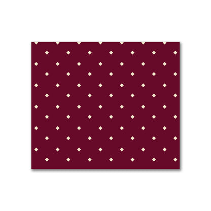 Cotton Canvas Fabric with Beige Diamonds on Burgundy Red, FACC-1285-102