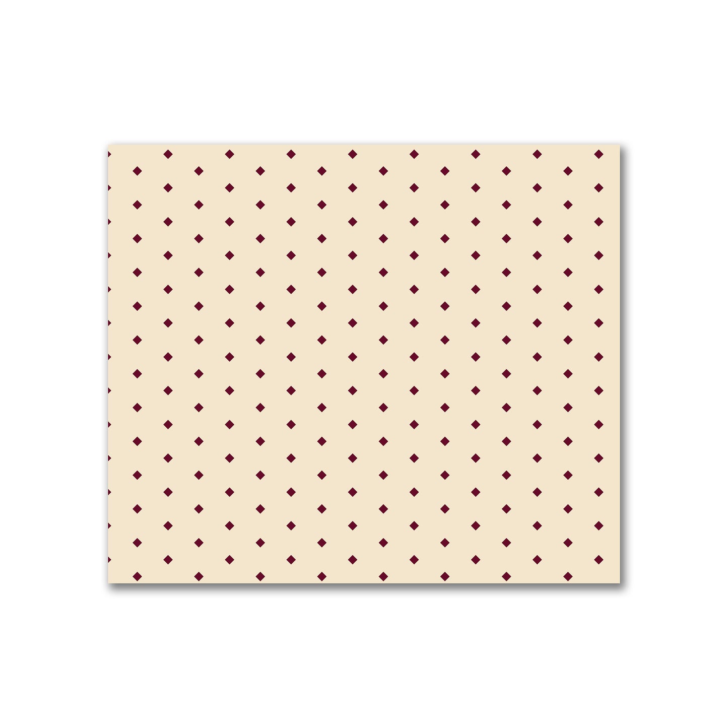 Cotton Canvas Fabric with Fine Burgundy Red Diamonds on Beige, FACC-1285-111