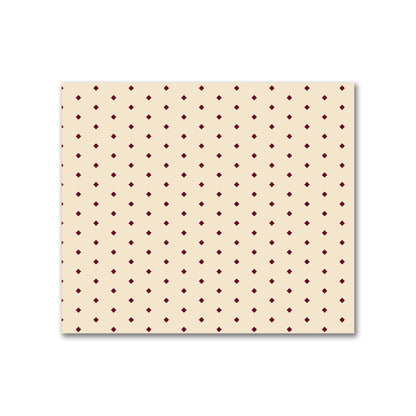 Cotton Canvas Fabric with Fine Burgundy Red Diamonds on Beige, FACC-1285-111