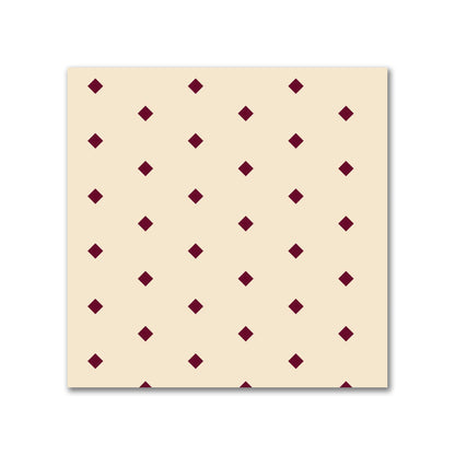 Cotton Canvas Fabric with Fine Burgundy Red Diamonds on Beige, FACC-1285-111
