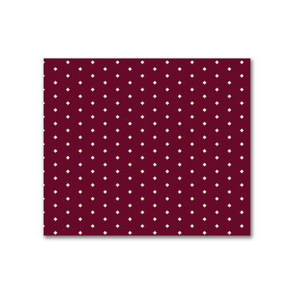Cotton Canvas Fabric with Fine Beige Diamonds on Burgundy Red, FACC-1285-112