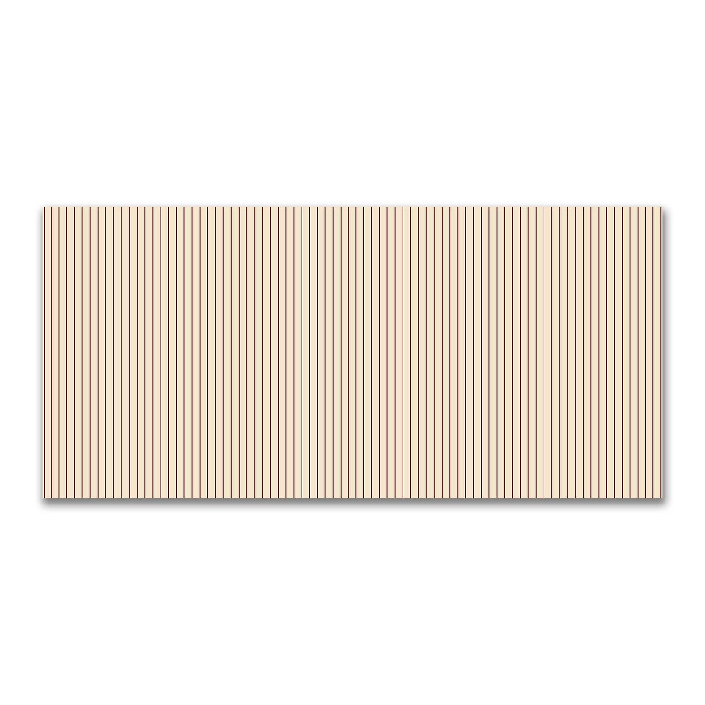 Cotton Canvas Fabric with Fine Burgundy Red Stripes on Beige, FACC-1285-151