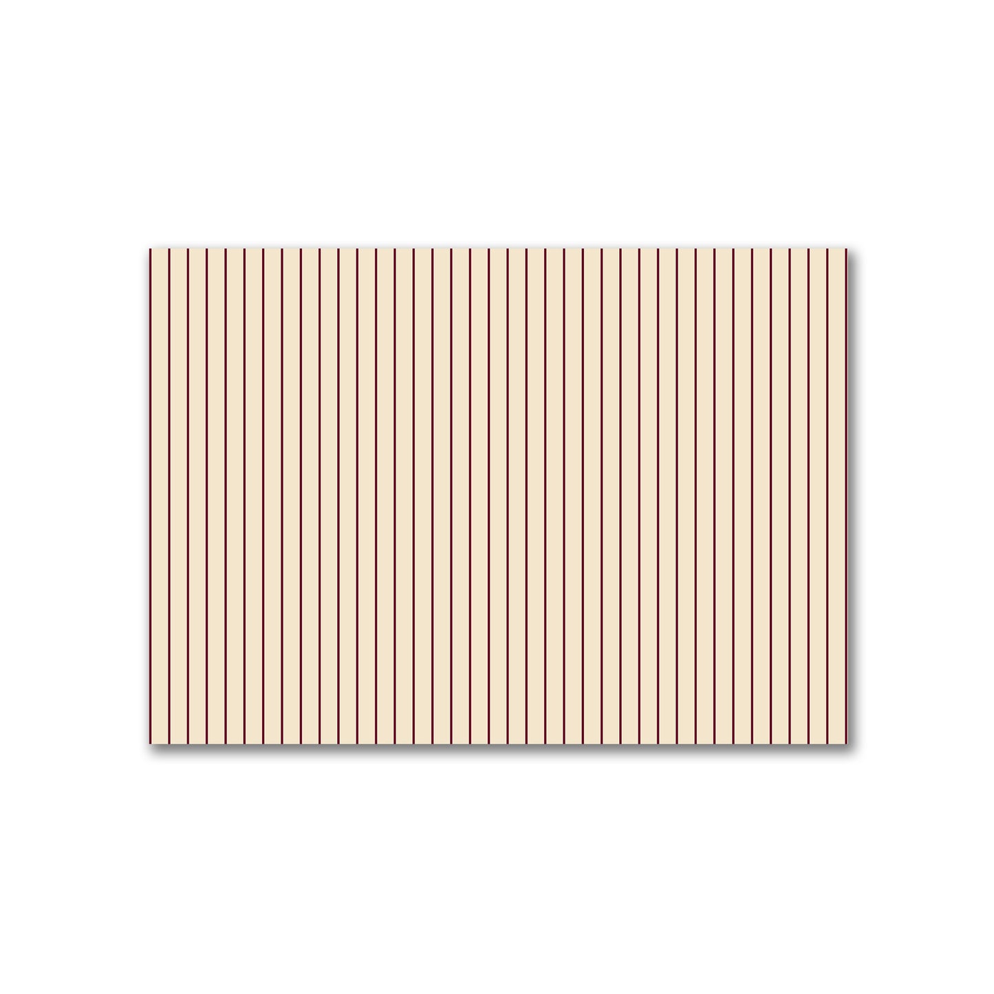 Cotton Canvas Fabric with Fine Burgundy Red Stripes on Beige, FACC-1285-151