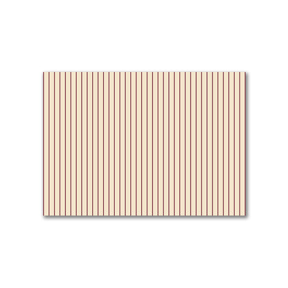 Cotton Canvas Fabric with Fine Burgundy Red Stripes on Beige, FACC-1285-151