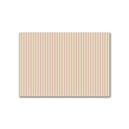 Cotton Canvas Fabric with Fine Burgundy Red Stripes on Beige, FACC-1285-151