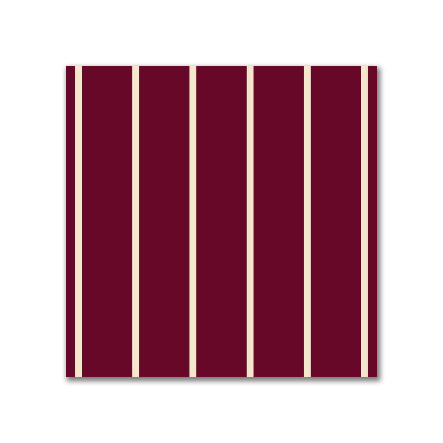 Cotton Canvas Fabric with Fine Beige Stripes on Burgundy Red, FACC-1285-152
