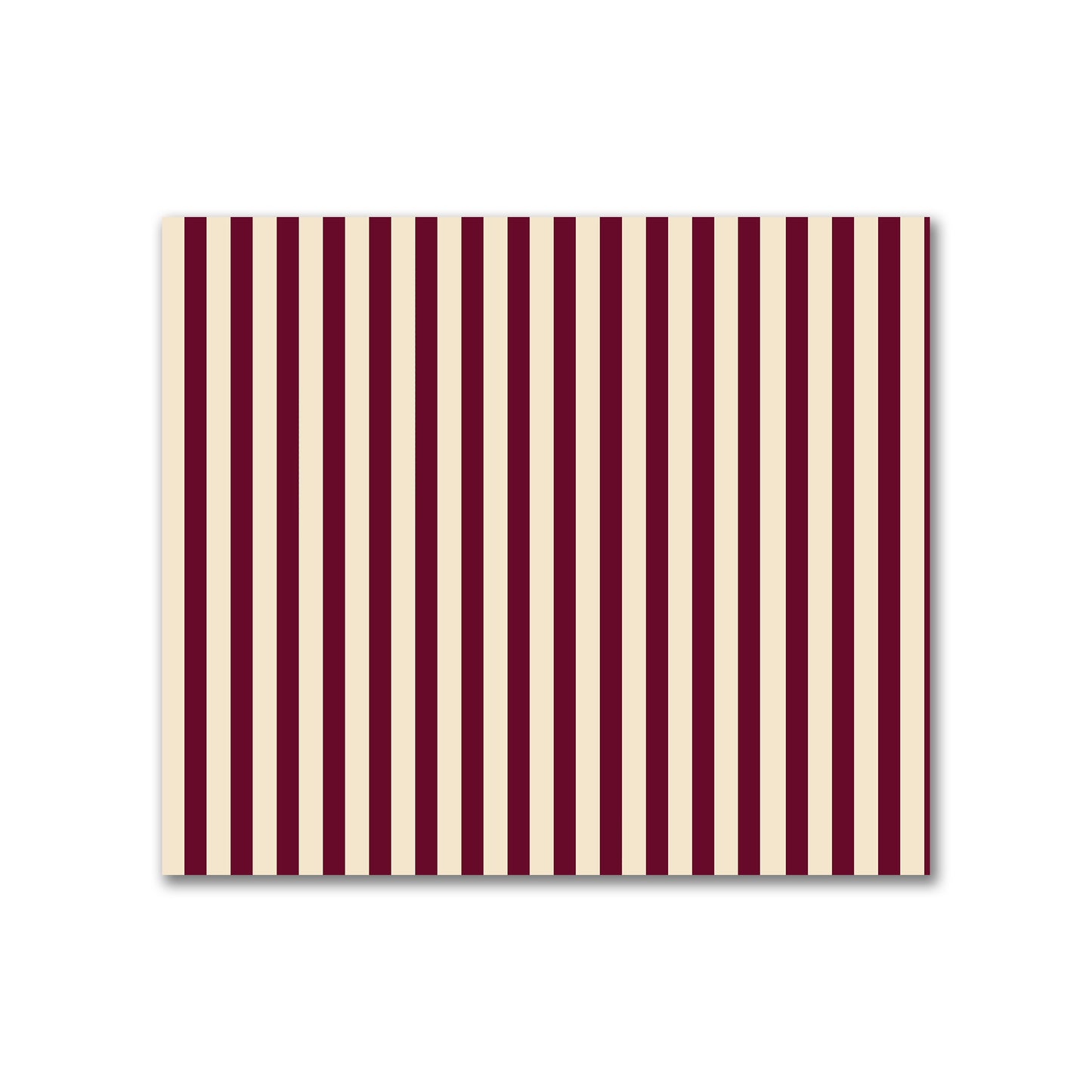 Cotton Canvas Fabric with Thin Burgundy Red Bars on Beige, FACC-1285-241