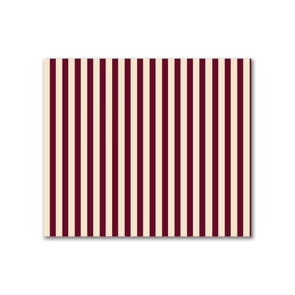 Cotton Canvas Fabric with Thin Burgundy Red Bars on Beige, FACC-1285-241