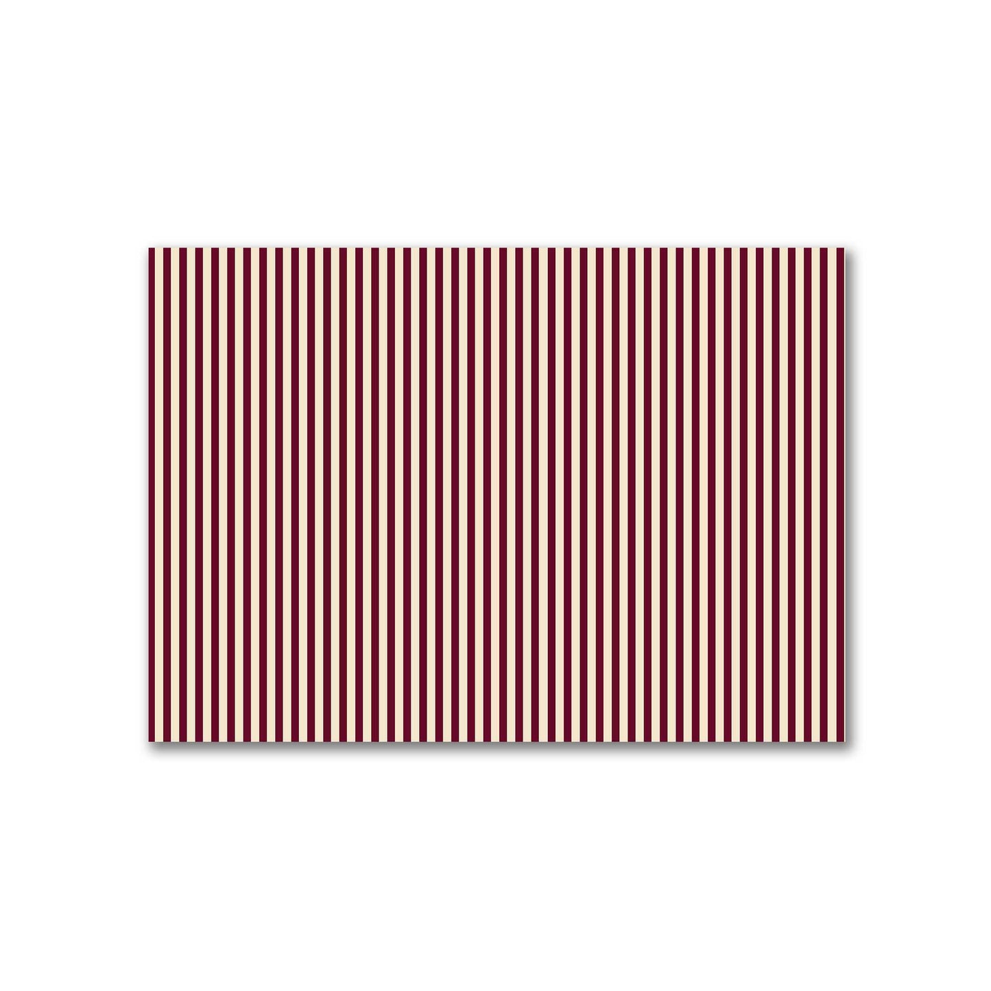 Cotton Canvas Fabric with Thin Burgundy Red Bars on Beige, FACC-1285-241