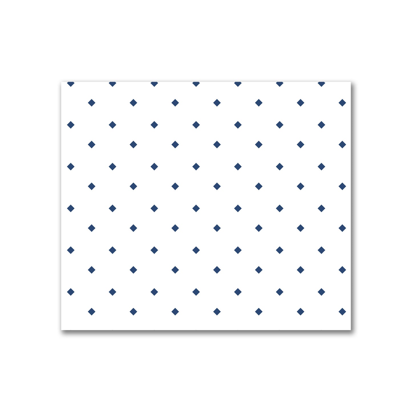 Off-White Cotton Canvas Fabric with Royal Blue Diamonds, FACC-1291-101
