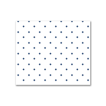 Off-White Cotton Canvas Fabric with Royal Blue Diamonds, FACC-1291-101
