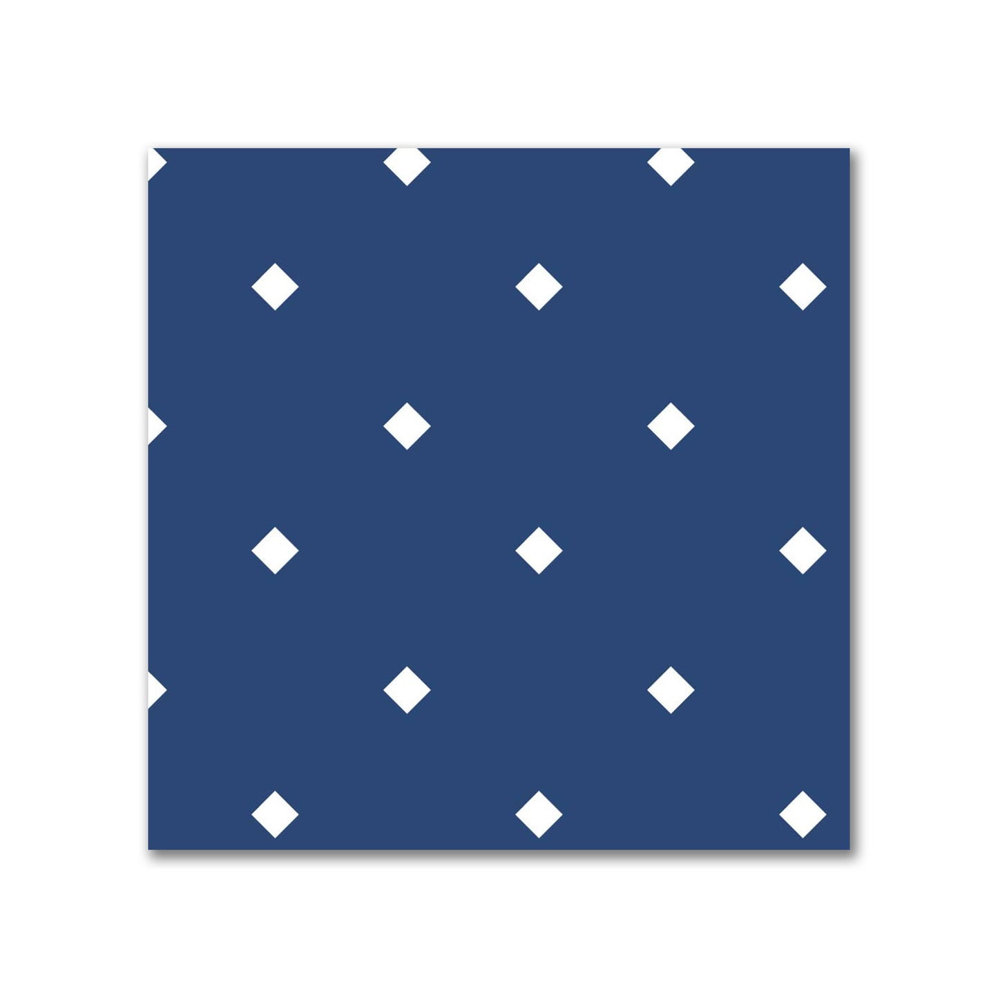 Cotton Canvas Fabric with Off-white Diamonds on Royal Blue, FACC-1291-102