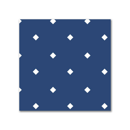 Cotton Canvas Fabric with Off-white Diamonds on Royal Blue, FACC-1291-102