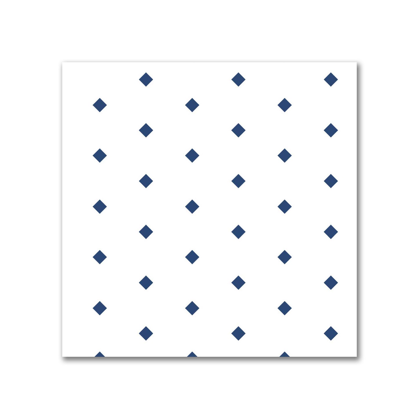 Off-White Cotton Canvas Fabric with Fine Royal Blue Diamonds, FACC-1291-111