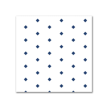 Off-White Cotton Canvas Fabric with Fine Royal Blue Diamonds, FACC-1291-111