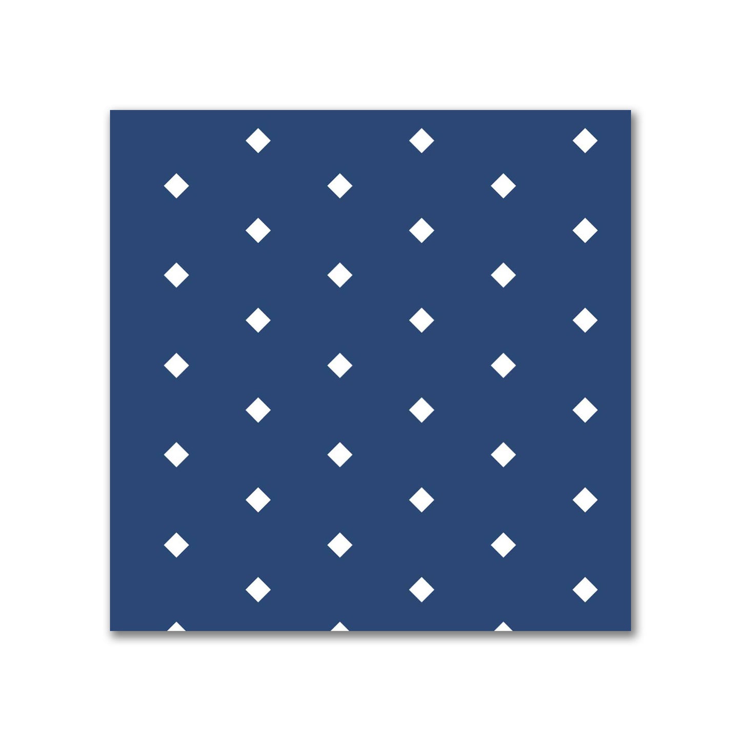Cotton Canvas Fabric with Fine Off-white Diamonds on Royal Blue, FACC-1291-112