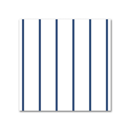 Off-White Cotton Canvas Fabric with Fine Royal Blue Stripes, FACC-1291-151
