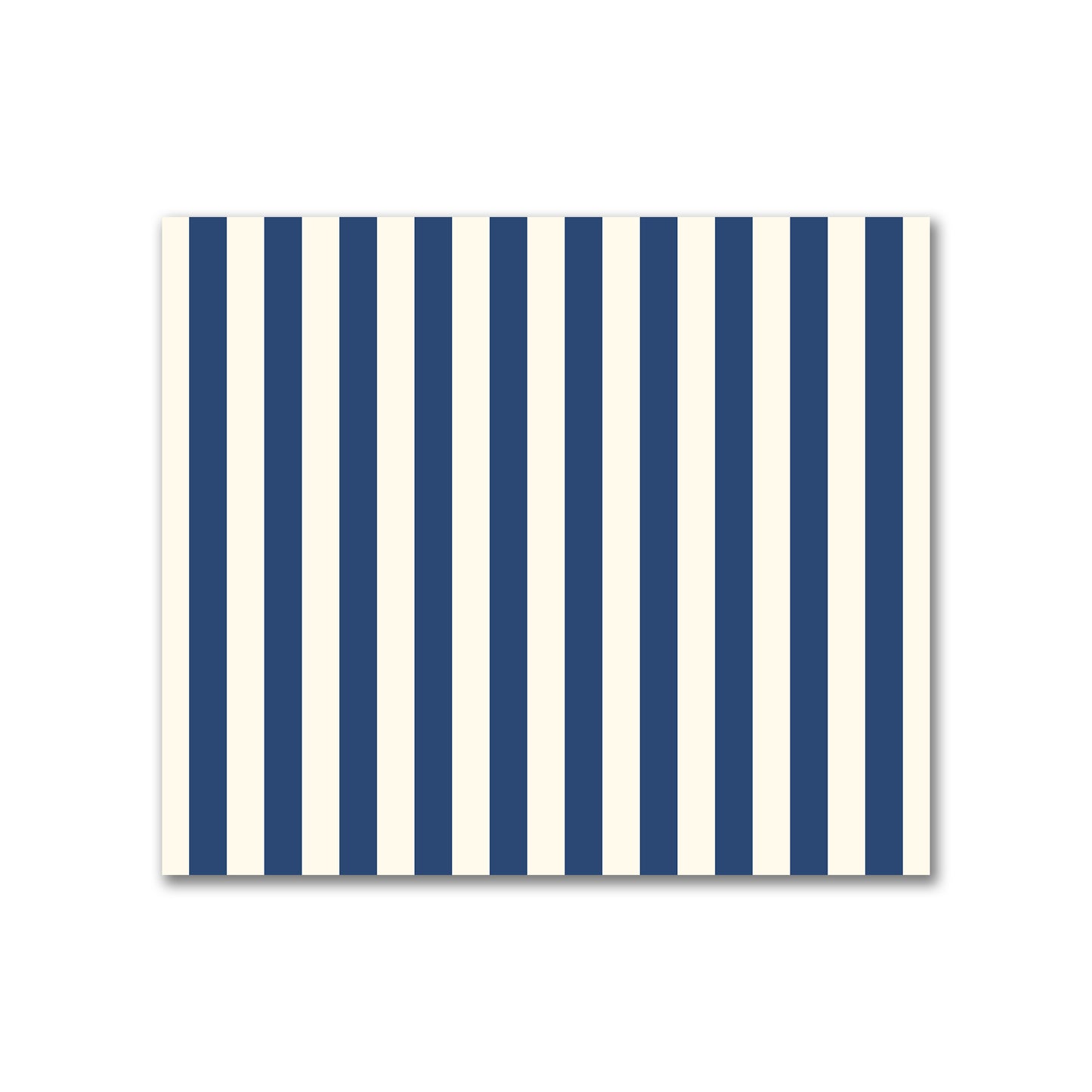 Cotton Canvas Fabric with Royal Blue Bars on Pale Cream, FACC-1293-051