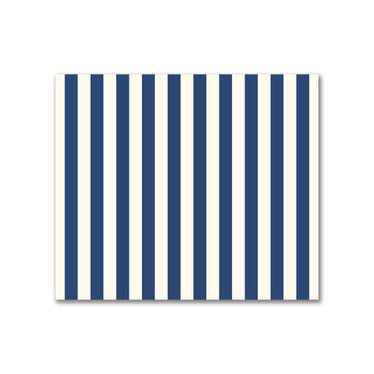 Cotton Canvas Fabric with Royal Blue Bars on Pale Cream, FACC-1293-051