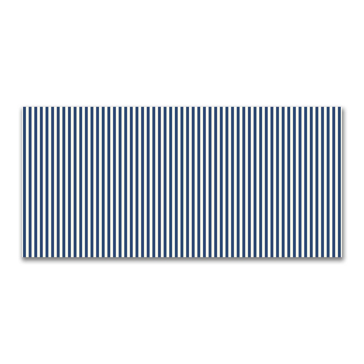 Cotton Canvas Fabric with Royal Blue Bars on Pale Cream, FACC-1293-051