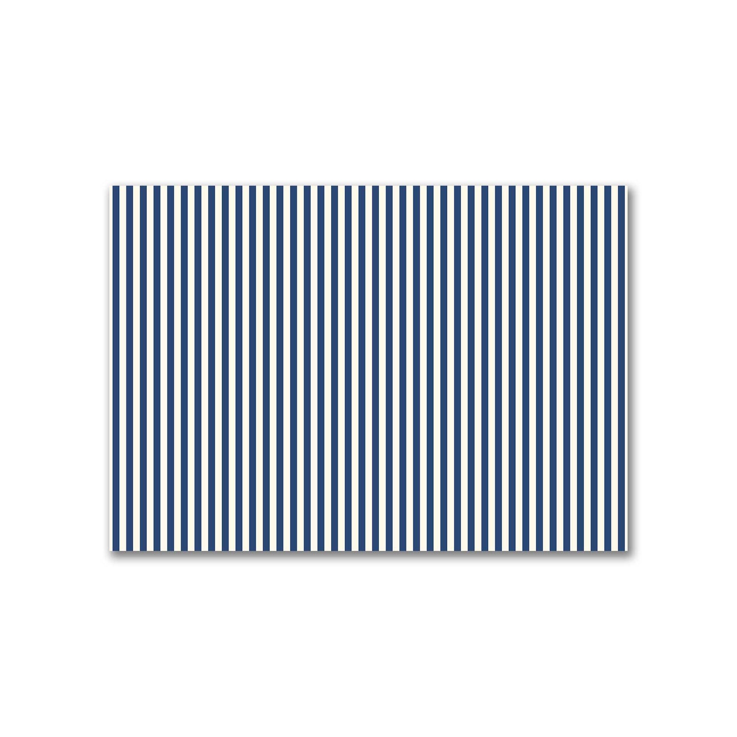 Cotton Canvas Fabric with Royal Blue Bars on Pale Cream, FACC-1293-051