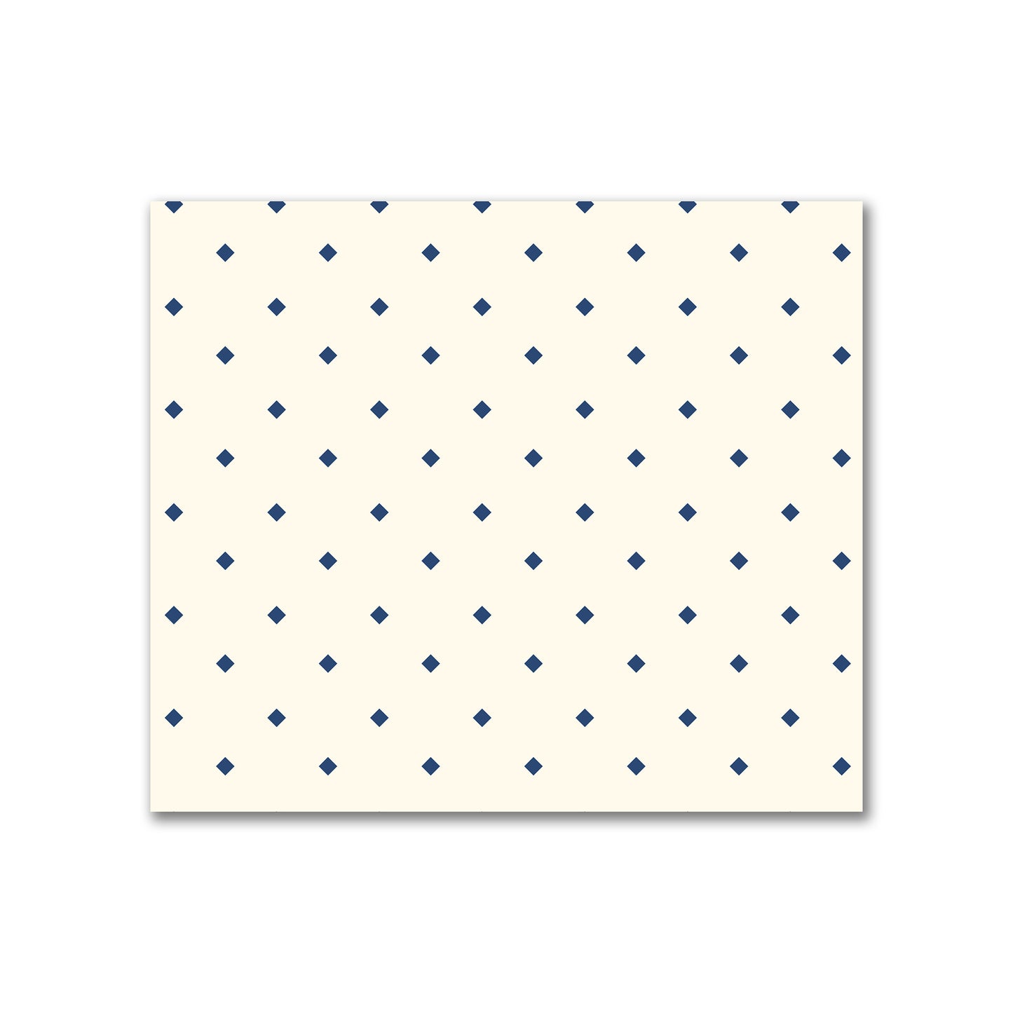 Cotton Canvas Fabric with Royal Blue Diamonds on Pale Cream, FACC-1293-101