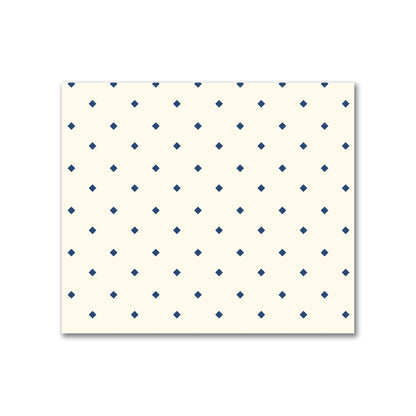 Cotton Canvas Fabric with Royal Blue Diamonds on Pale Cream, FACC-1293-101