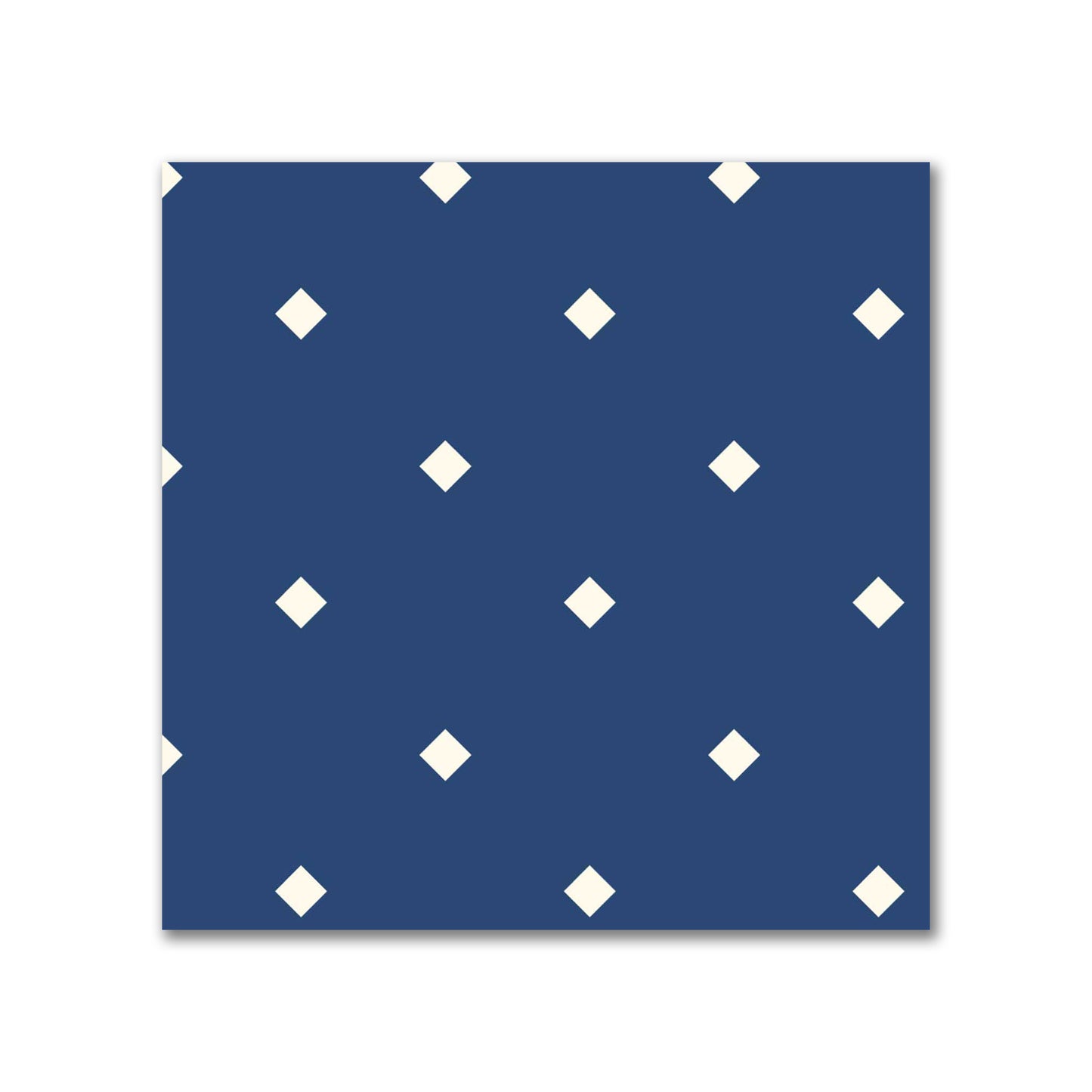 Cotton Canvas Fabric with Pale Cream Diamonds on Royal Blue, FACC-1293-102