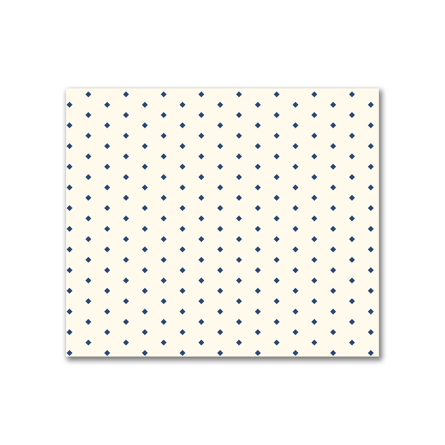 Cotton Canvas Fabric with Fine Royal Blue Diamonds on Pale Cream, FACC-1293-111