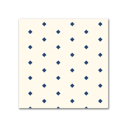 Cotton Canvas Fabric with Fine Royal Blue Diamonds on Pale Cream, FACC-1293-111