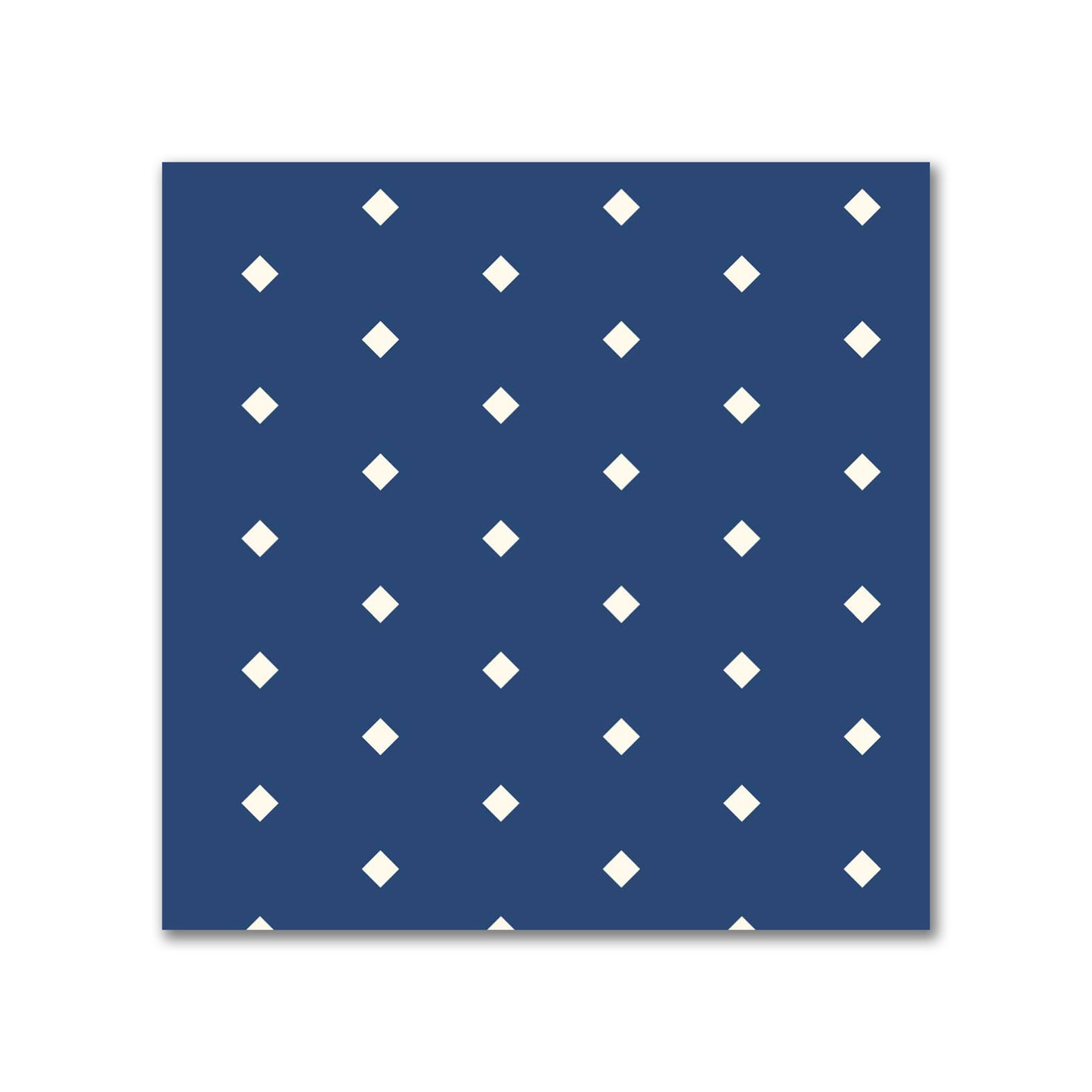 Cotton Canvas Fabric with Fine Pale Cream Diamonds on Royal Blue, FACC-1293-112