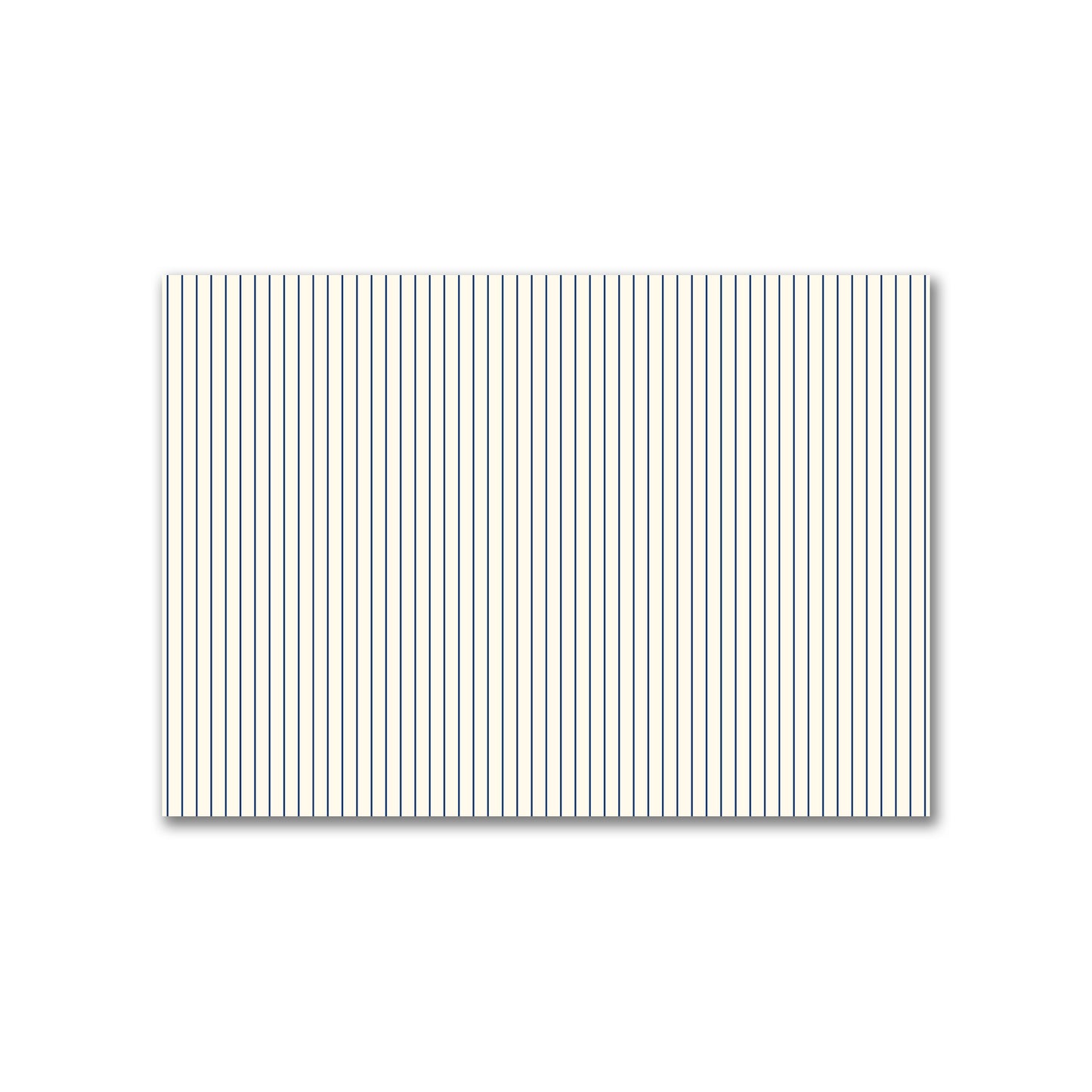 Cotton Canvas Fabric with Fine Royal Blue Stripes on Pale Cream, FACC-1293-151