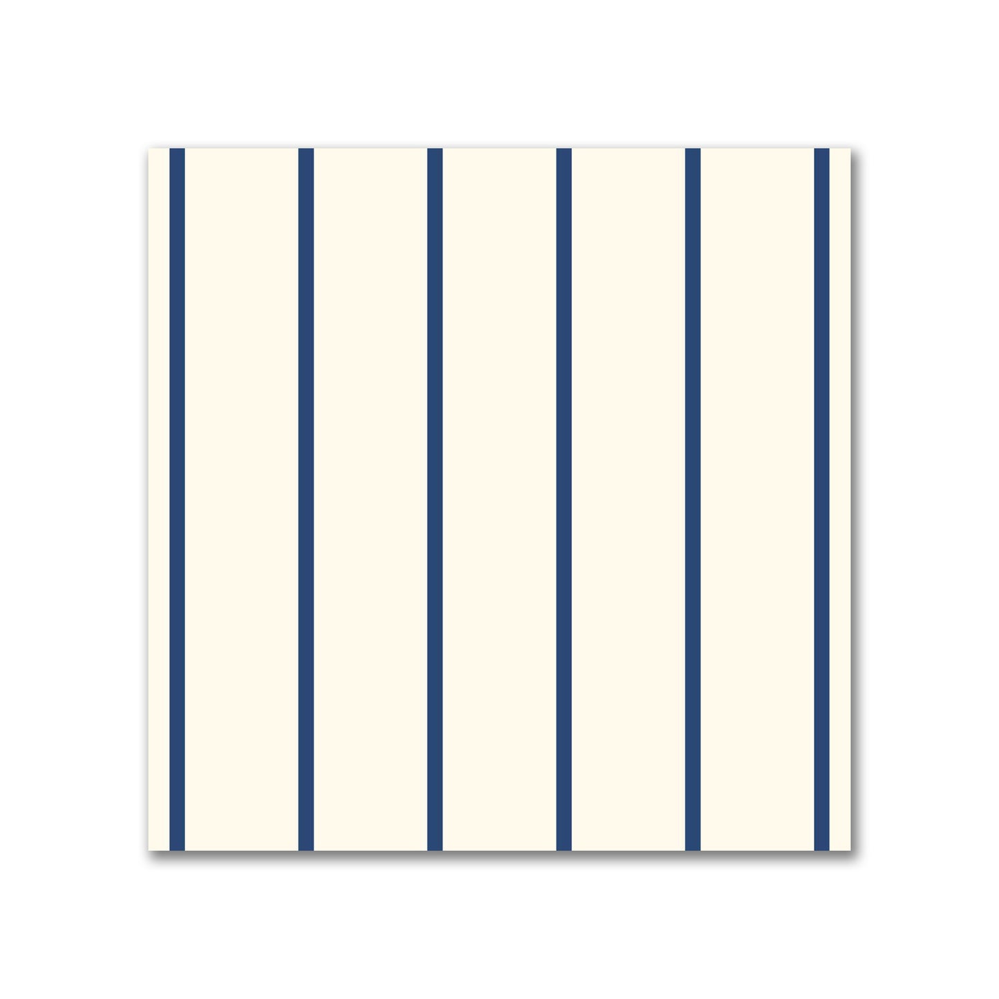 Cotton Canvas Fabric with Fine Royal Blue Stripes on Pale Cream, FACC-1293-151