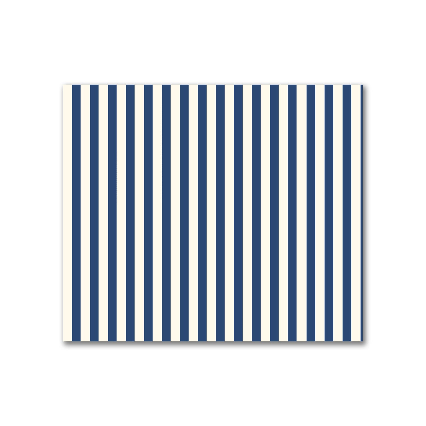 Cotton Canvas Fabric with Thin Royal Blue Bars on Pale Cream, FACC-1293-241