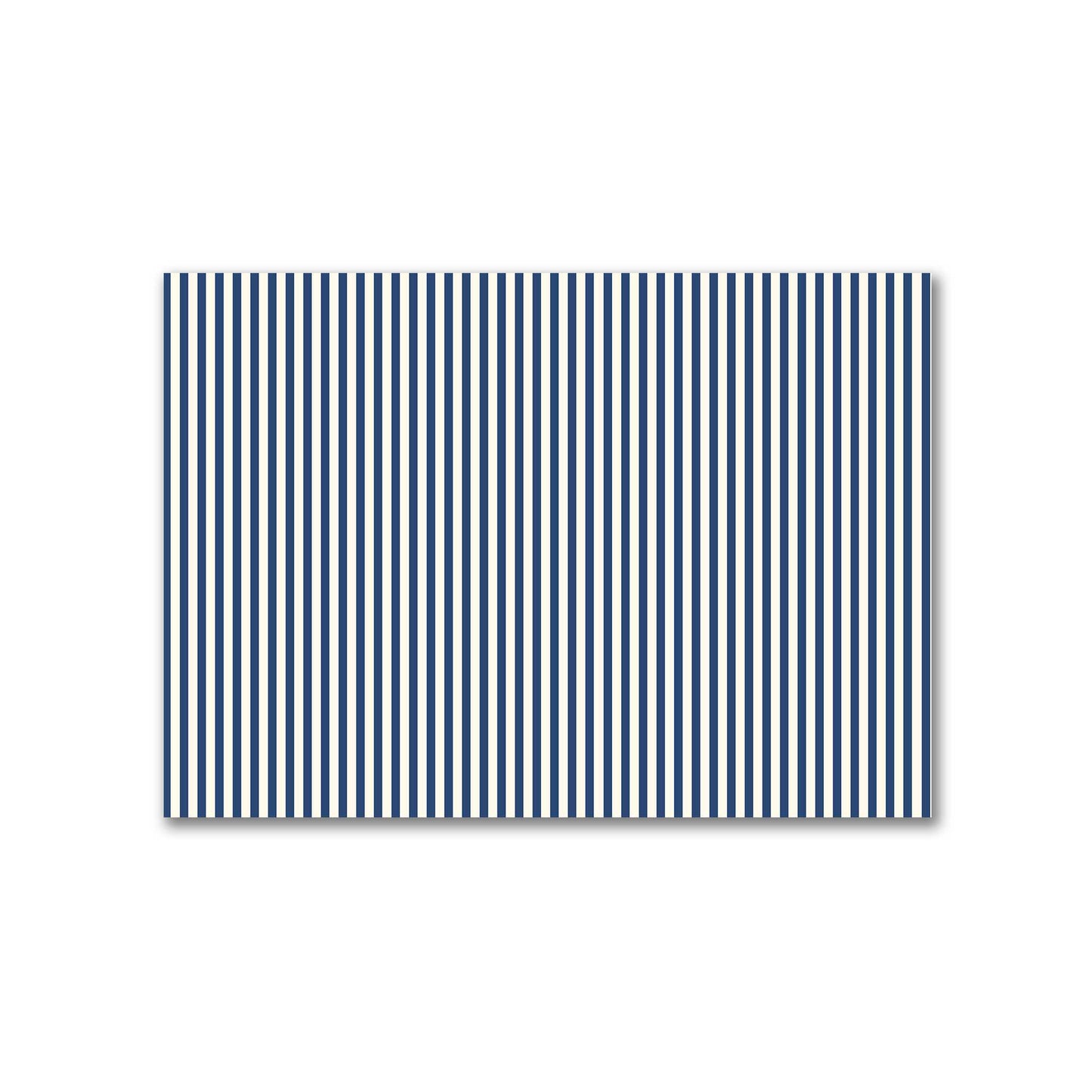 Cotton Canvas Fabric with Thin Royal Blue Bars on Pale Cream, FACC-1293-241