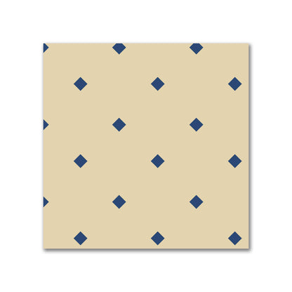 Canvas Fabric with Royal Blue Diamonds on Tan, FACC-1294-101