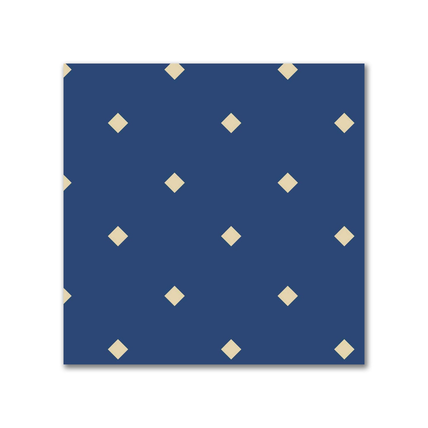 Cotton Canvas Fabric with Tan Diamonds on Royal Blue, FACC-1294-102