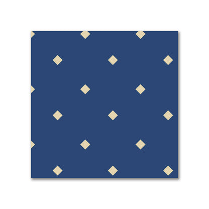Cotton Canvas Fabric with Tan Diamonds on Royal Blue, FACC-1294-102