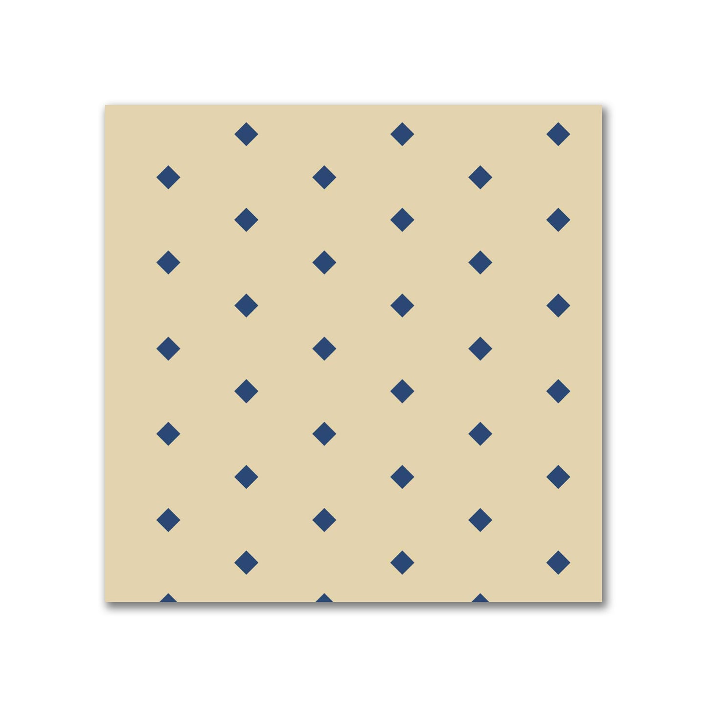 Canvas Fabric with Fine Royal Blue Diamonds on Tan, FACC-1294-111