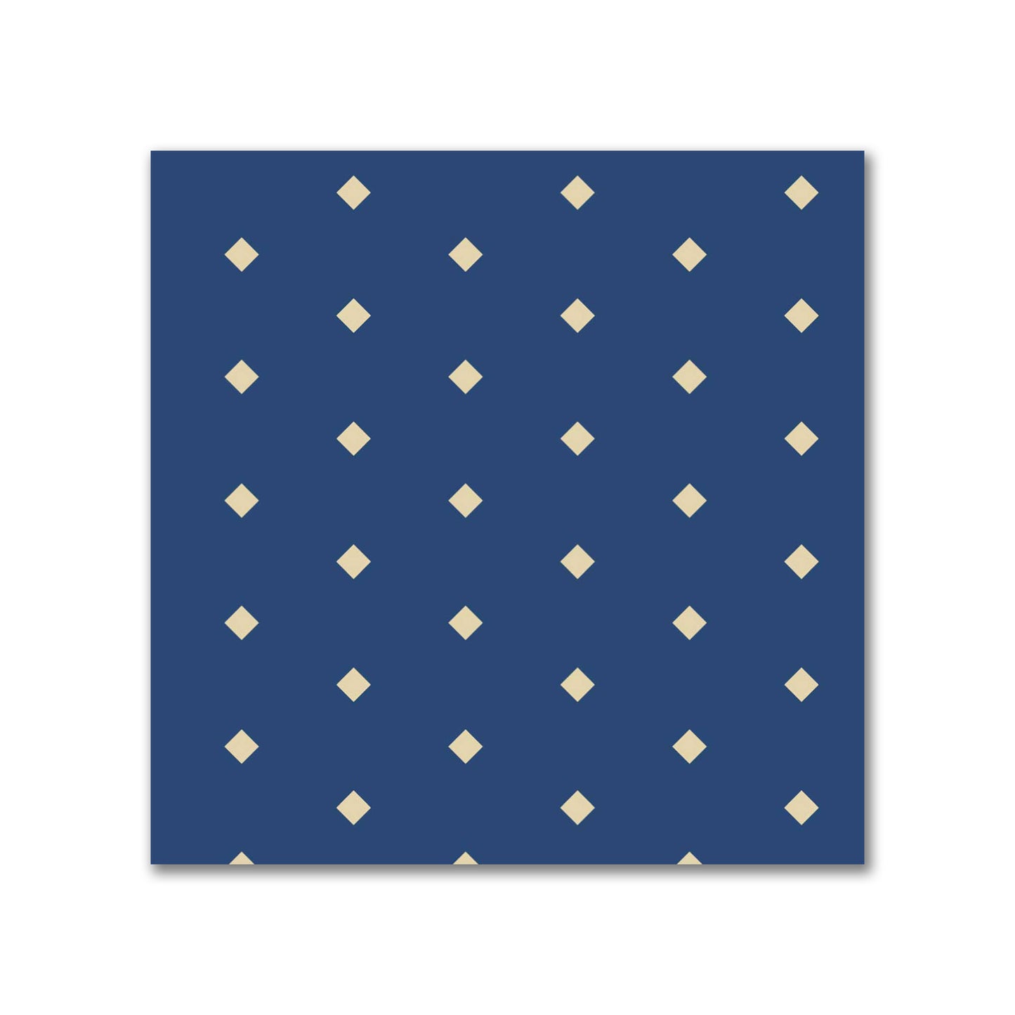 Cotton Canvas Fabric with Fine Tan Diamonds on Royal Blue, FACC-1294-112