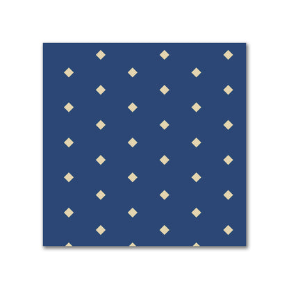 Cotton Canvas Fabric with Fine Tan Diamonds on Royal Blue, FACC-1294-112