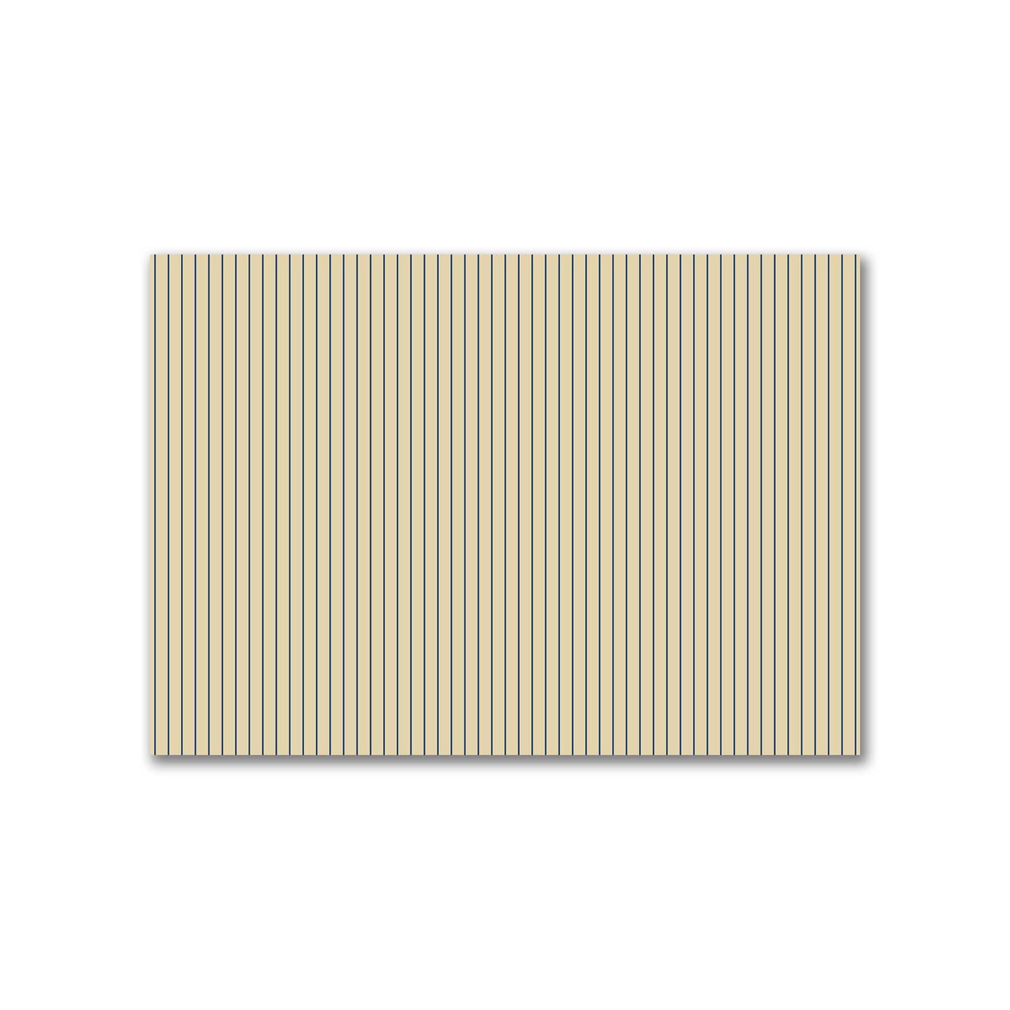 Canvas Fabric with Fine Royal Blue Stripes on Tan, FACC-1294-151