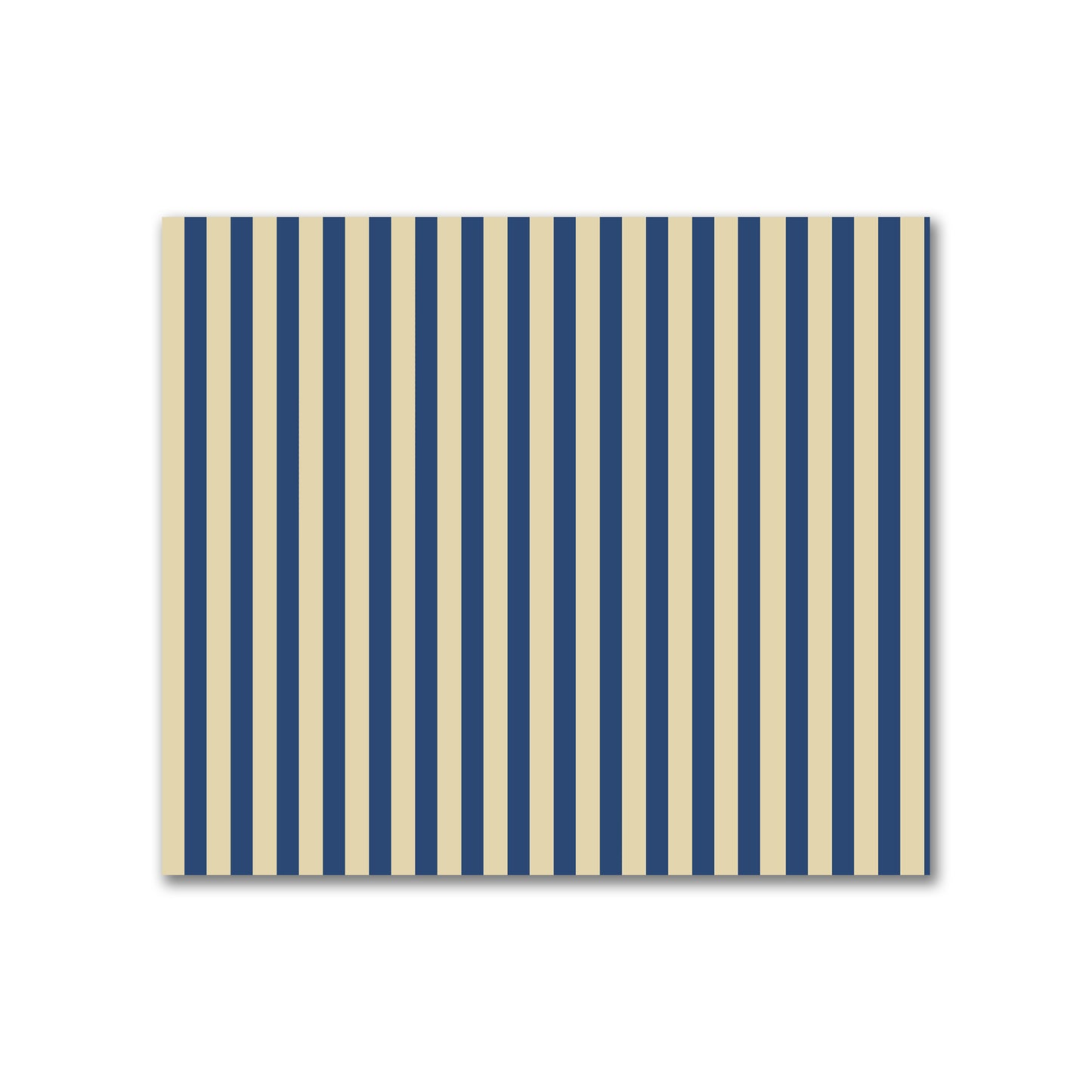Canvas Fabric with Thin Royal Blue Bars on Tan, FACC-1294-241