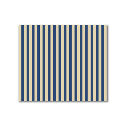 Canvas Fabric with Thin Royal Blue Bars on Tan, FACC-1294-241